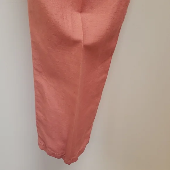Loft  Marisasize 8 linen blend dusty rose colored pants  E86 - Picture 6 of 10